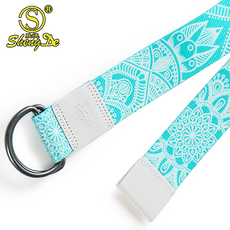 

Manufacturer High Quality Cotton Yoga Belt Custom Logo Strap