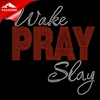 Stock Iron on Wake Pray Slay Hotfix Religion Rhinestone Patterns for Tshirts