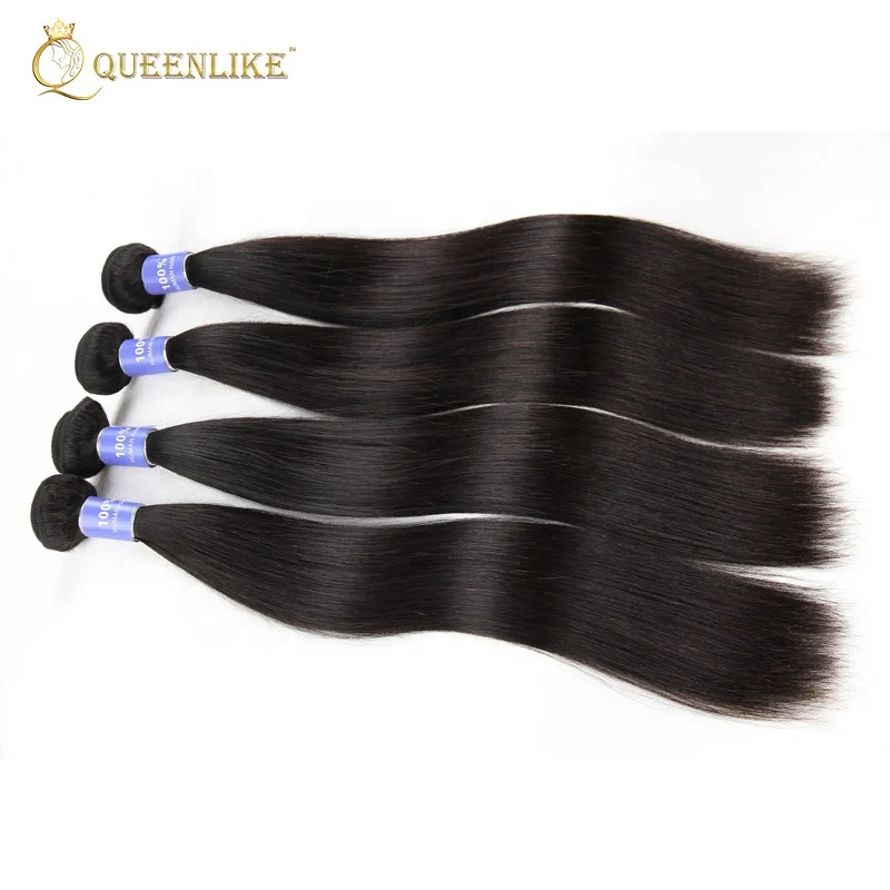 
Cheap raw 10A unprocessed virgin straight Brazilian human bundle hair 