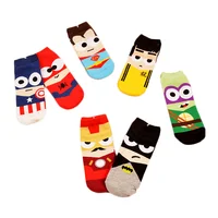 

Various Patterns Designs Summer Custom Cute Funny Happy Comics Hero Ankle Men Socks Custom Sale