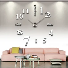 2016 new arrival Quartz font b clocks b font fashion watches 3d real big wall font