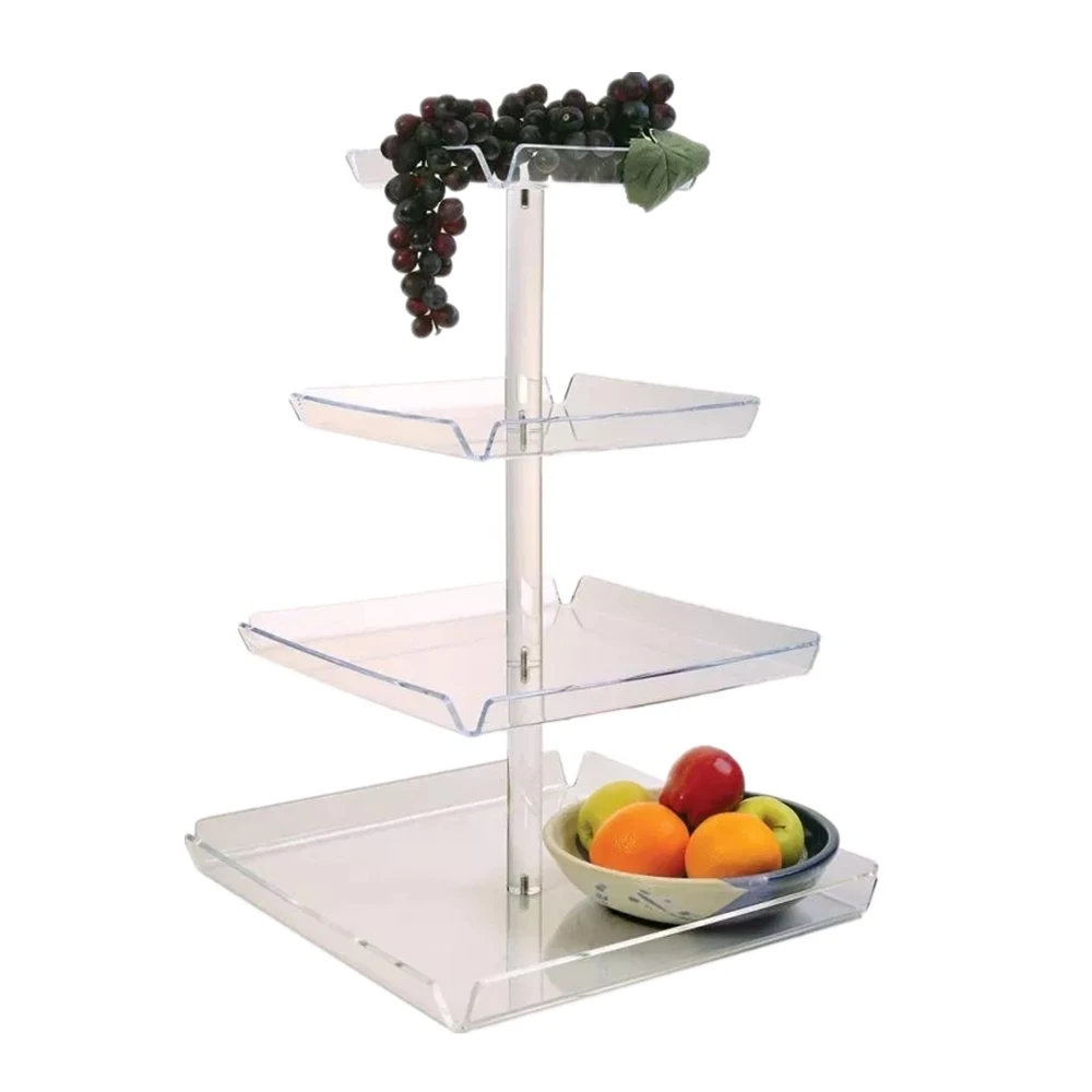 4 Tier Acrylic Plastic Fruit Serving Tray Dessert Tower Stand Buy