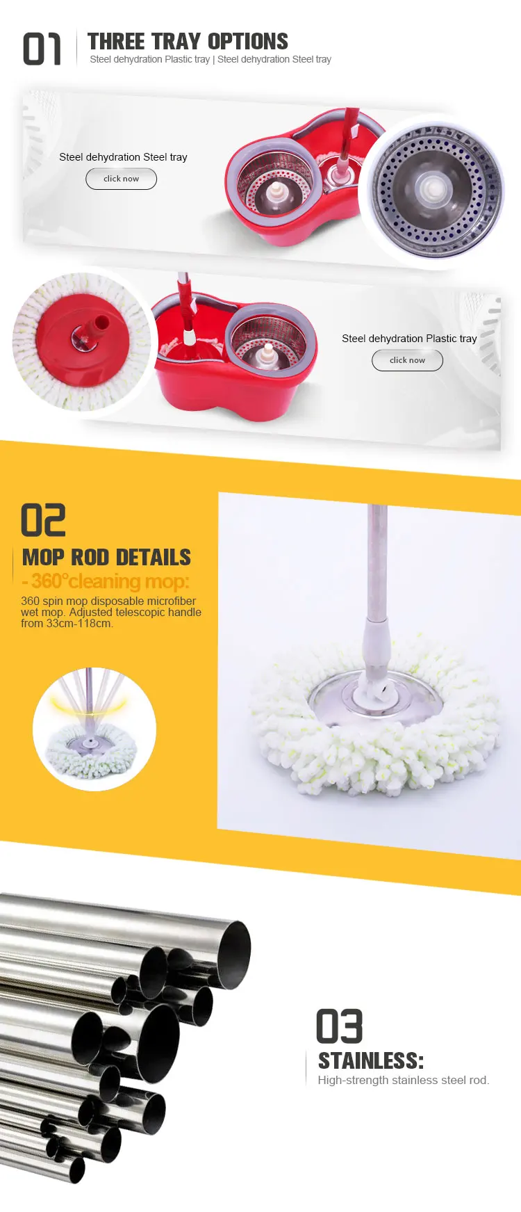 2019 Hot Selling Free Sample Red Color Easy Use Cleaning 360 Magic Spin Rotating Floor Mop And Bucket Set System_03.jpg