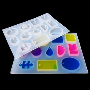 Image of Wholesale DIY Jewel Pendant Resin Crafts Silicone Mold