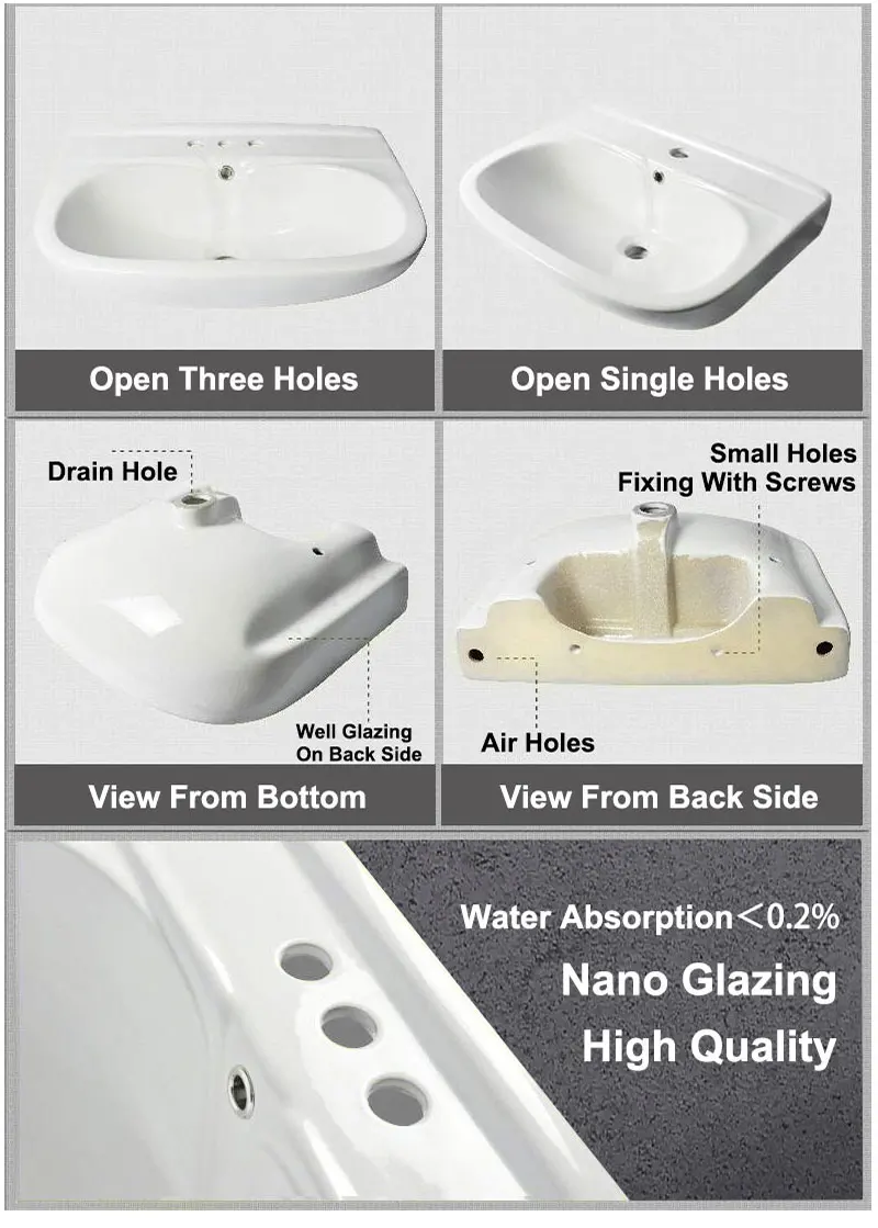 China Sale Pedestal Sink Wash Room Basin Colors Design Handmade Basin 4028