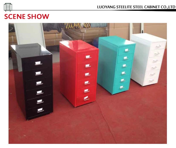 Slim Six Drawer Vertical Red Color Steel Labels Storage Cabinet Slim Six Drawer Vertical Red Color Steel Labels Storage Cabinet