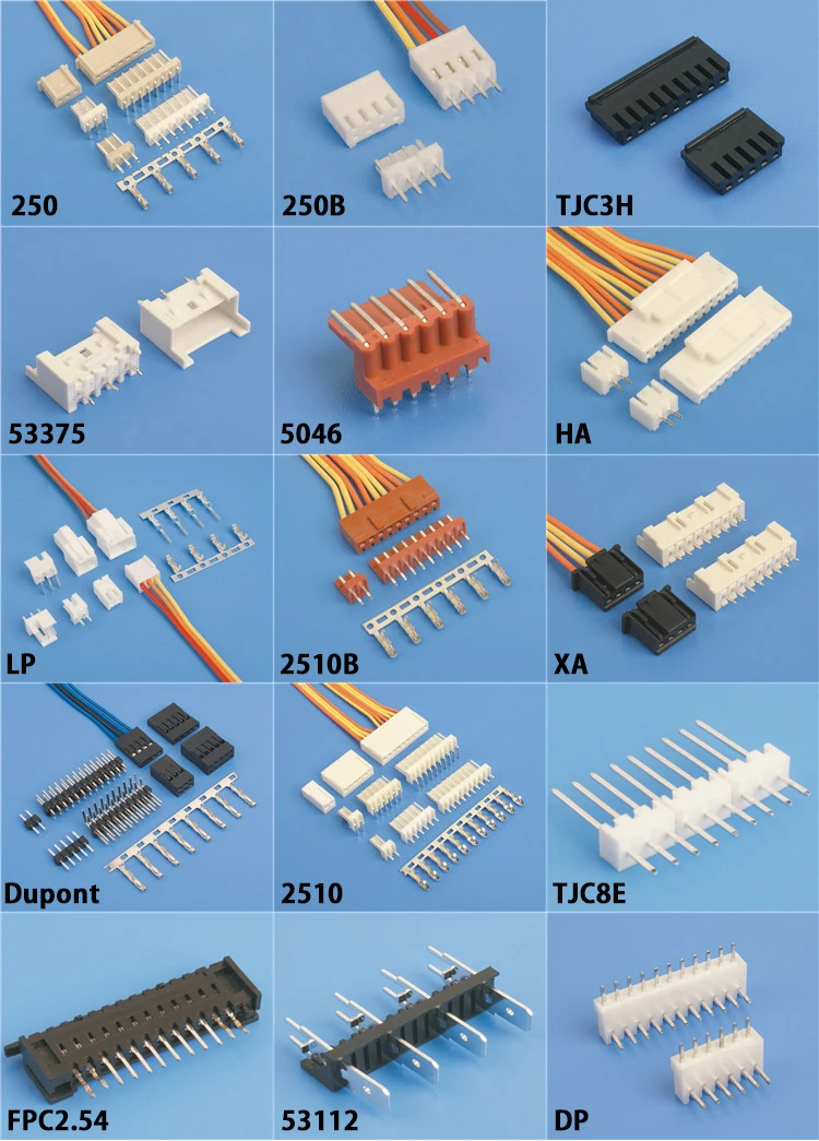 Fio de passo de 2,5 mm da série jc25 para placa de conector dip