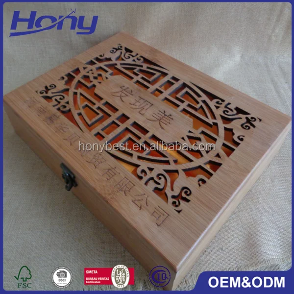 Glass Lid Wooden Tea Gift Storage Box With Custom Baby Light Pink Color