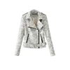 2018 Women's Fashion Deer velvet jackets camouflage pattern jacket Off centre zipper women Blazer