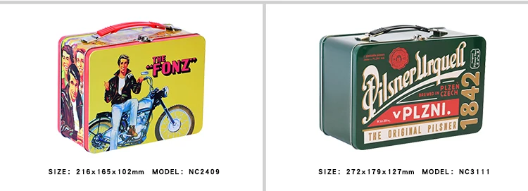 wholesale embossed rectangle tin lunch box custom metal lunch box