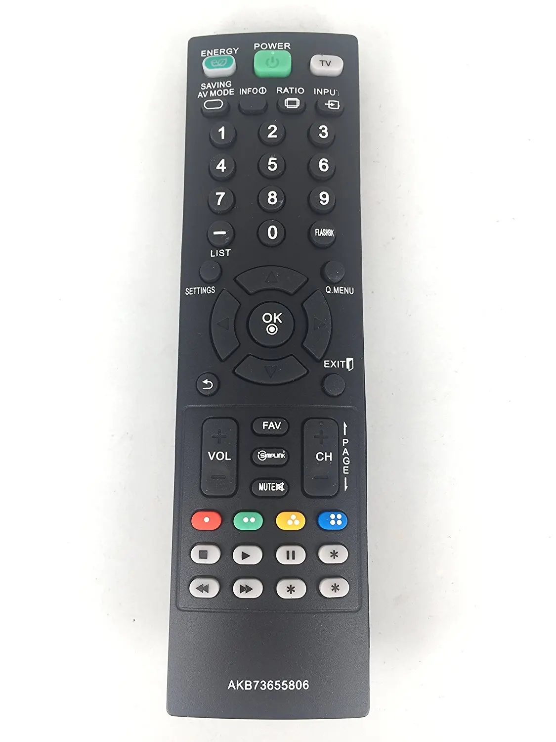 Buy Meide AKB73655806 Universal Remote Control for LG LCD LED Plasma TV ...