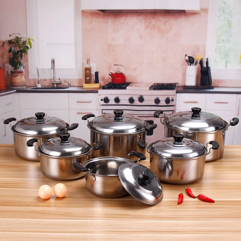 5pcs Stainless Steel Cooking Pot Set/ Soup Stock Pot As Seen On Tv ...