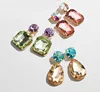 Zooying bright glass drop earring Gem Stone Earring