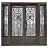 Wrought iron interior wine cellar pipe door design