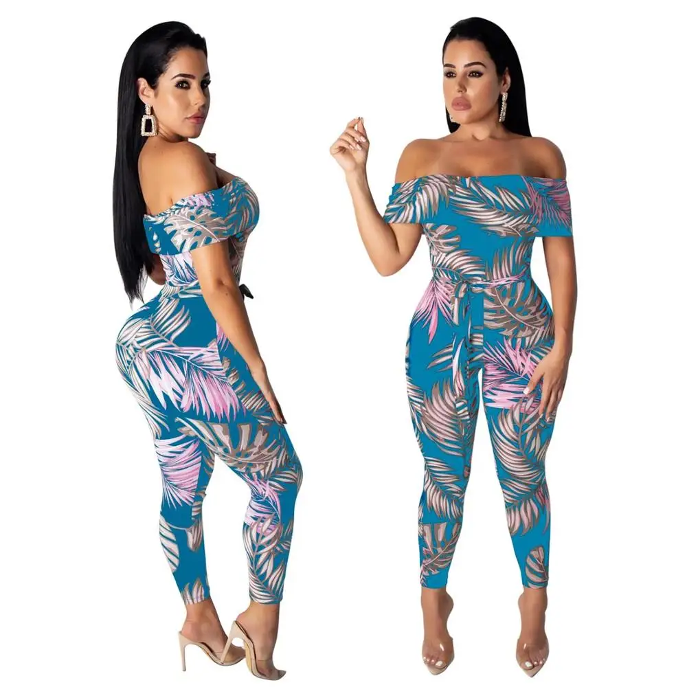 

Clothing Off The Shoulder Long Slim Fit Sexy Women Jumpsuit