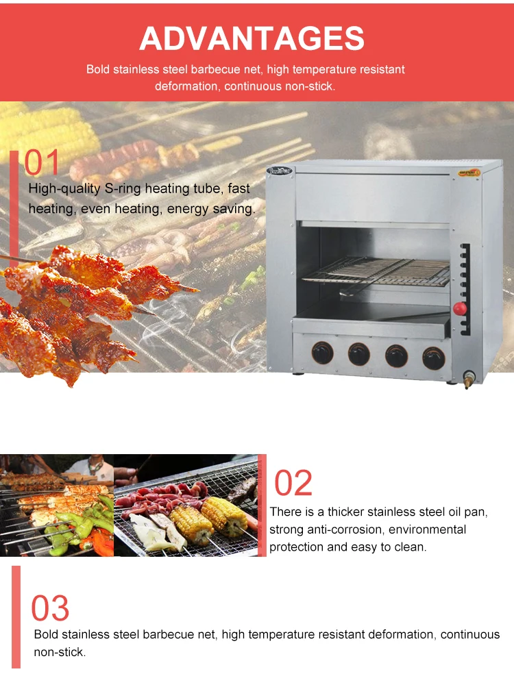 Gt6 Restaurant Hotel Commercial Indoor Barbecue Grill Stainless Steel Smokeless Lgp Table Top