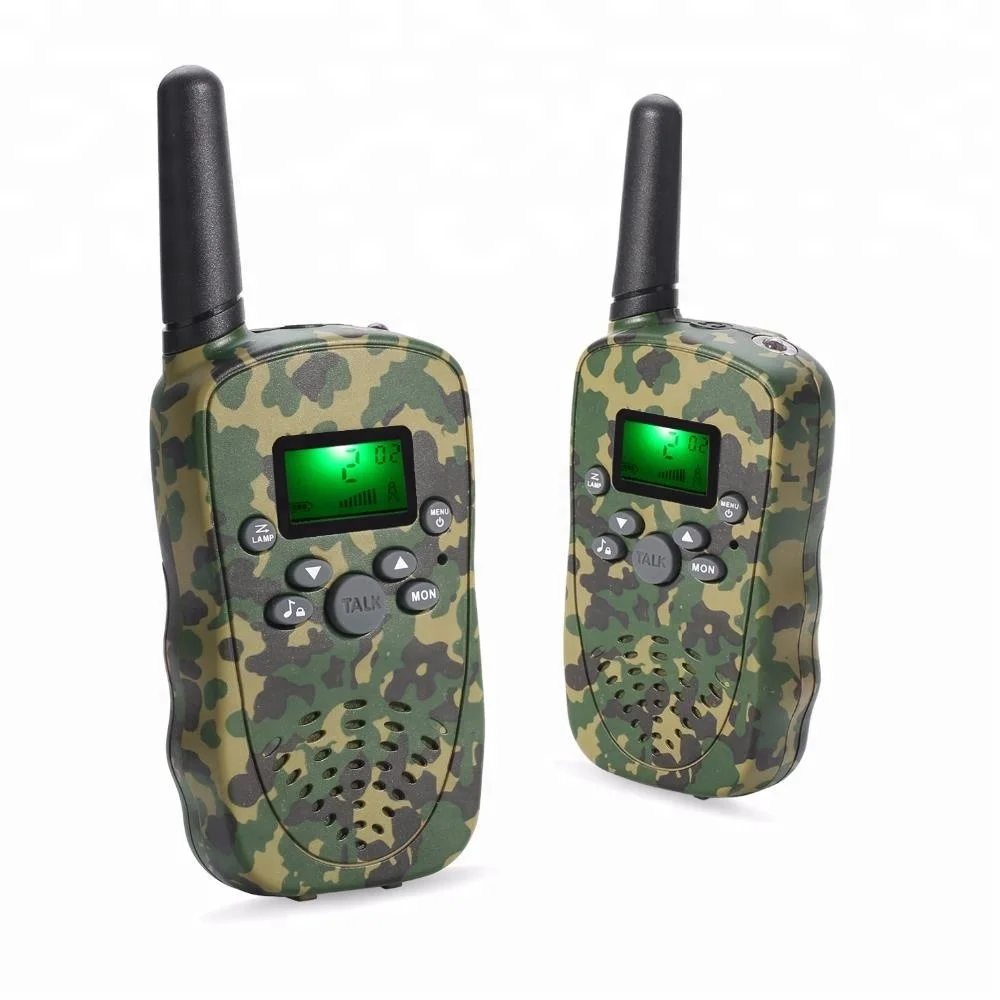 

Mini handy talkie with camouflage appearance toys for children two way radio