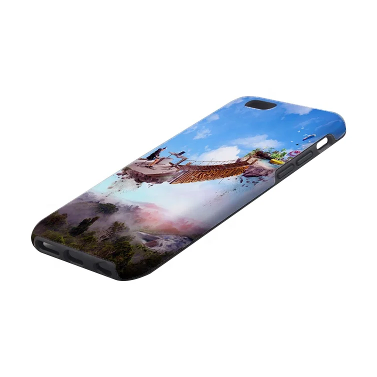 

High Quality Custom Logo Printable Sublimation Blank 3D 1:1 2 in 1 Coated Phone Case, White