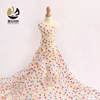Ready goods newest design breathable colorful polka dot mesh net fabric for girl dress