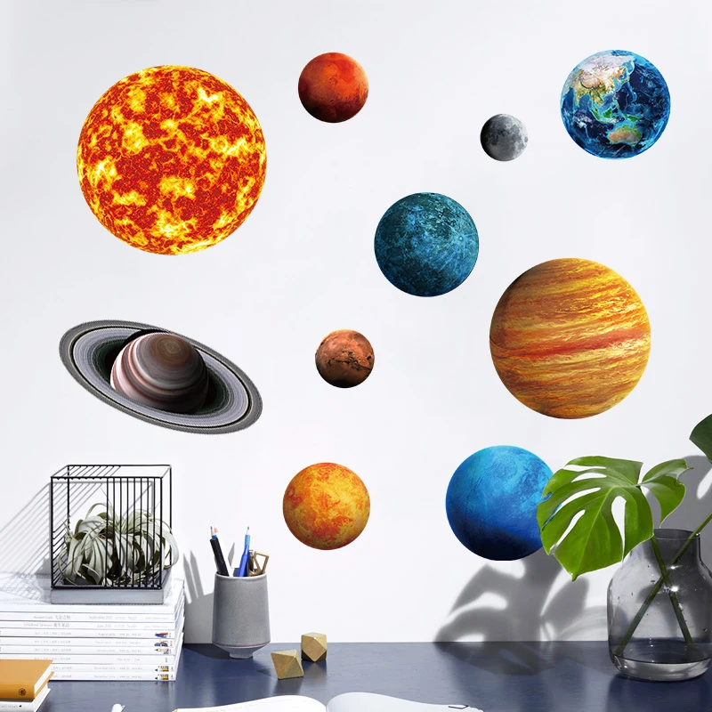 شخصية الإبداعية ديكور المنزل تسعة الكواكب مضيئة ملصقات غرفة الأطفال غرفة نوم ملصقات جدار كوكب الفلورسنت Buy مضيئة الجدار ملصق ديكور المنزل Swith ملصق تسعة الكواكب ملصقات مضيئة Product