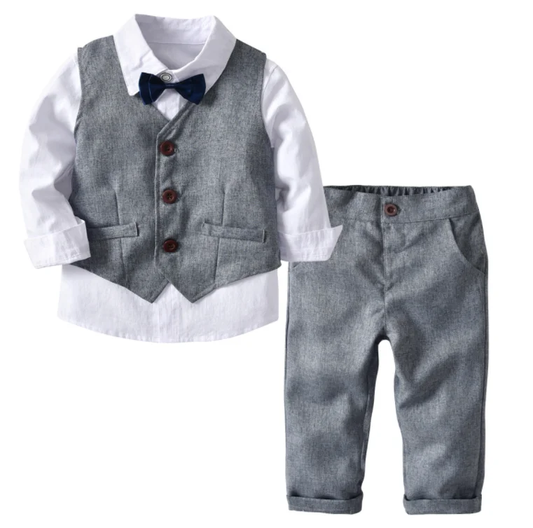 

wholesale baby boys t-shirt vest and pants 3 pcs set