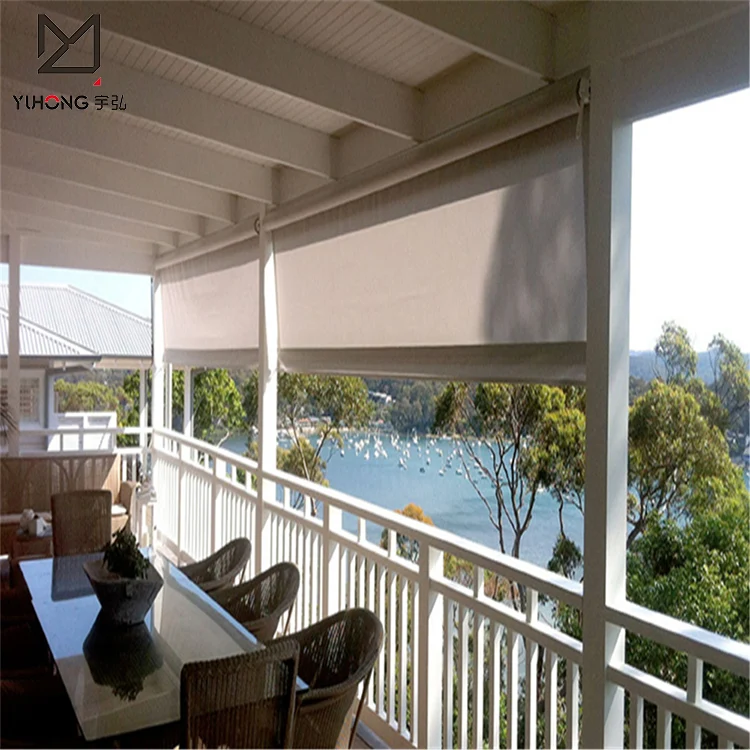 Blackout Fire Retardant Roller Blinds Sun Shade Outdoor Curtains