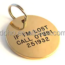 gold dog name tags