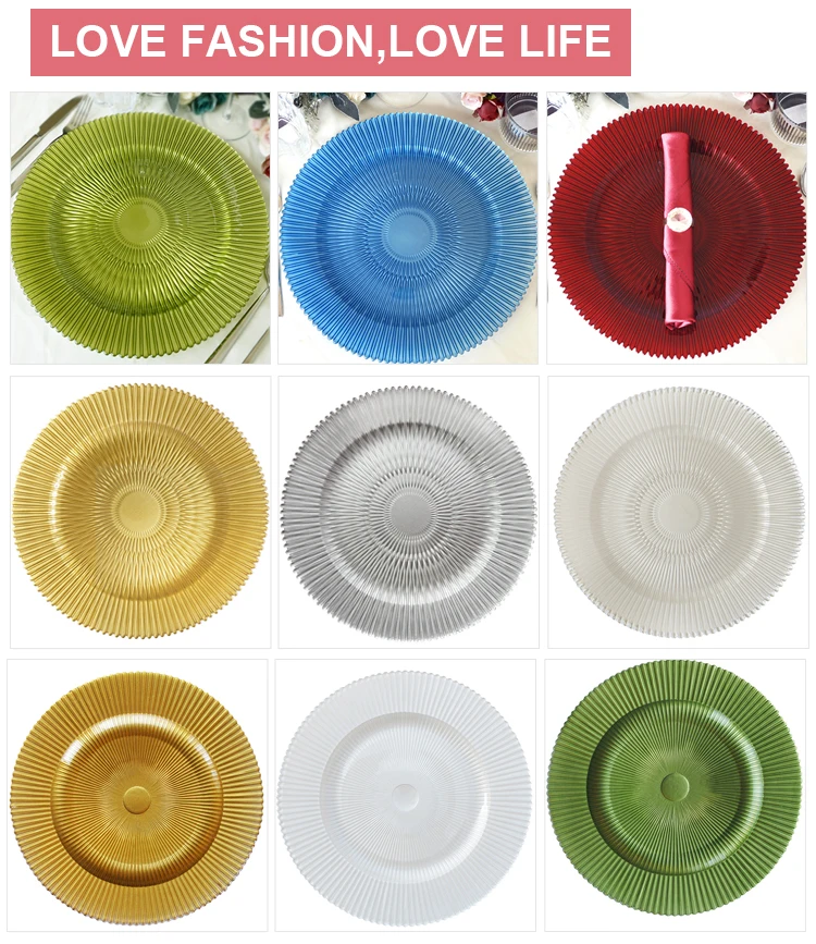 Handmade Wholesale Decorative Red Glass Plate Buy Red Charger Plate