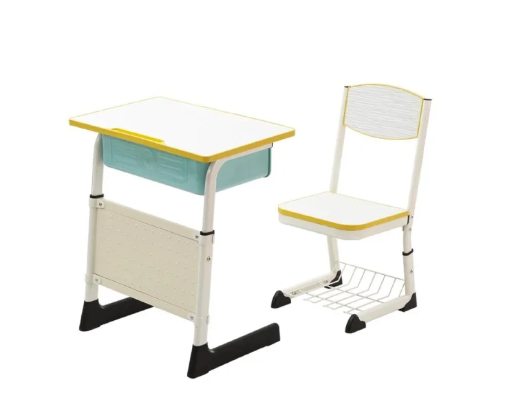 Lage MOQ goedkope prijs Verstelbare school meubels Enkele Student bureau en stoel