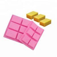 

Amazon Top Seller 6 Cavity FDA Approved BPA Free Rectangle 3D Hand Bar Handmade Silicone Soap Mold