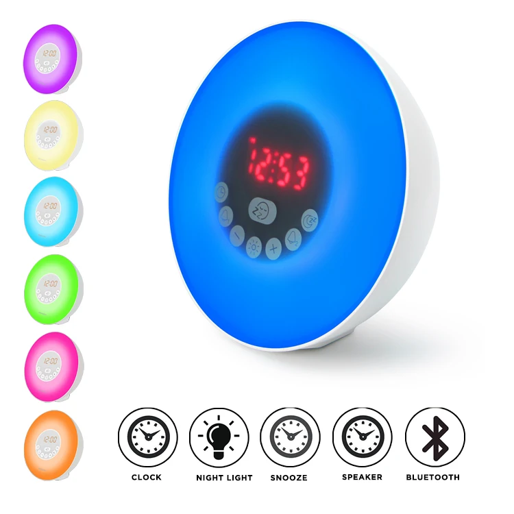 Sunrise Alarm Clock Bluetooth Speaker,Smart Wake Up Light Sleep Aid