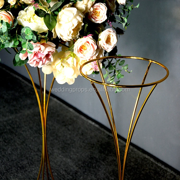 Wedding Floral Arrangement Table Centerpieces Gold Flower Stand For