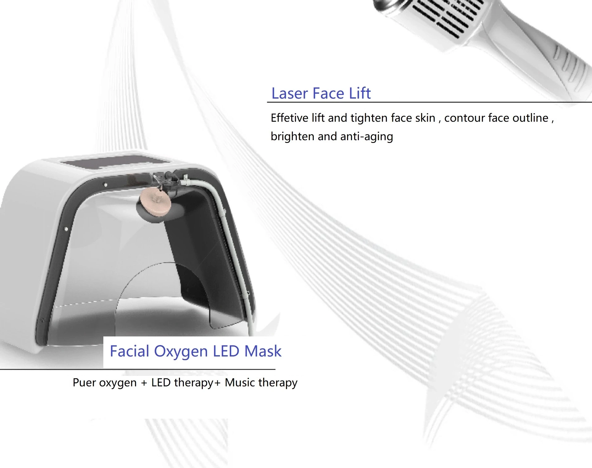 Professional &Royal Oxygen Jet Peel Facial Beauty Skin Care Machine With LED Oxygen Mask 10 in one