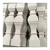 Factory grooved red granite baluster,stone balcony railing balusters Post and granite railings