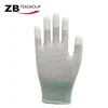 Carbon Fiber PU Palm Coated Anti-static Nylon Work Gloves, PU Palm Fit Anti static ESD Gloves For Electronic Industry