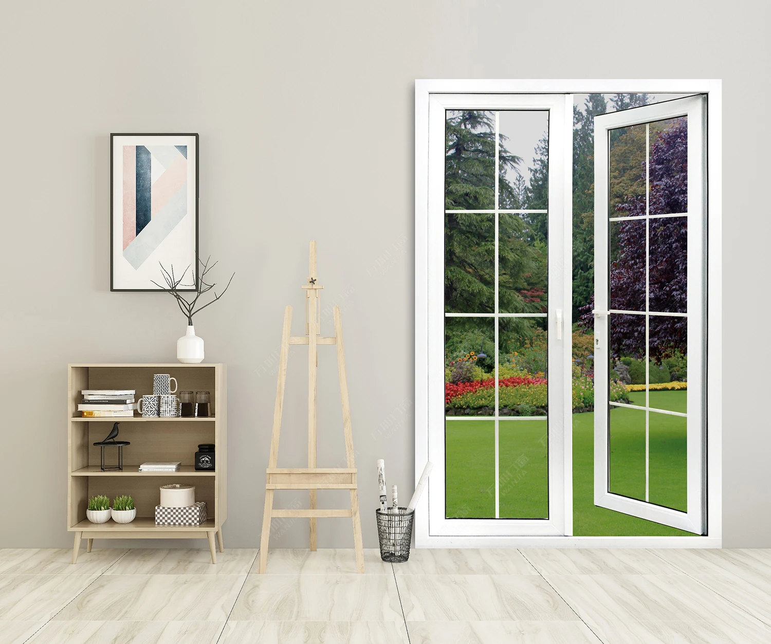 Puerta Abatible/abatible Doble Para Patio Francés,Pvc/plástico,Upvc