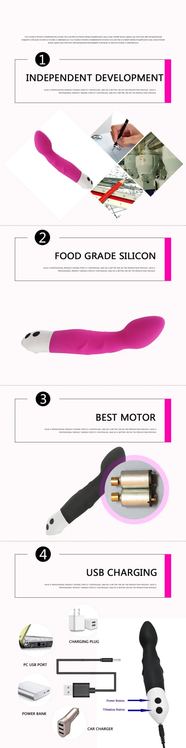 Fast Delivery Powerful Motor G Spot Body Safe Silicone Inside Vagina 