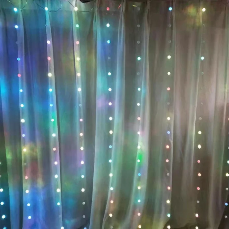 2019 amazon new twinkle Star Copper Wire String Lights Fairy String curtain Lights globe round bulb icicle  curtain lights