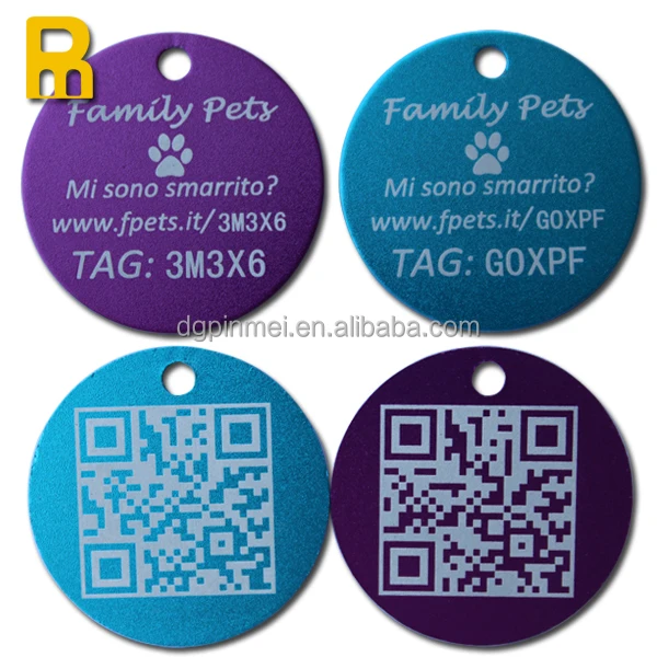 Unique Custom Laser Engraved Id Qr Code Anodized Aluminum Cool Dog Id
