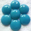 Wholesale gemstone dyed blue jade round cabochons 28mm for pendant setting