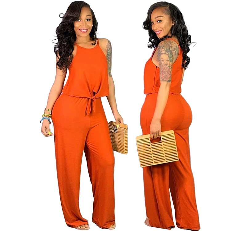 

Latest Design Casual Two Piece Set Women Wide-Legged Pants Clothing Loose Clothes For Women Jumpsuit Mujer