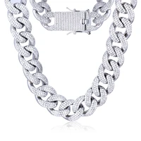 

Missjewelry Hip Hop Urban Jewelry White Gold 18k 925 Silver Diamond Chain Men