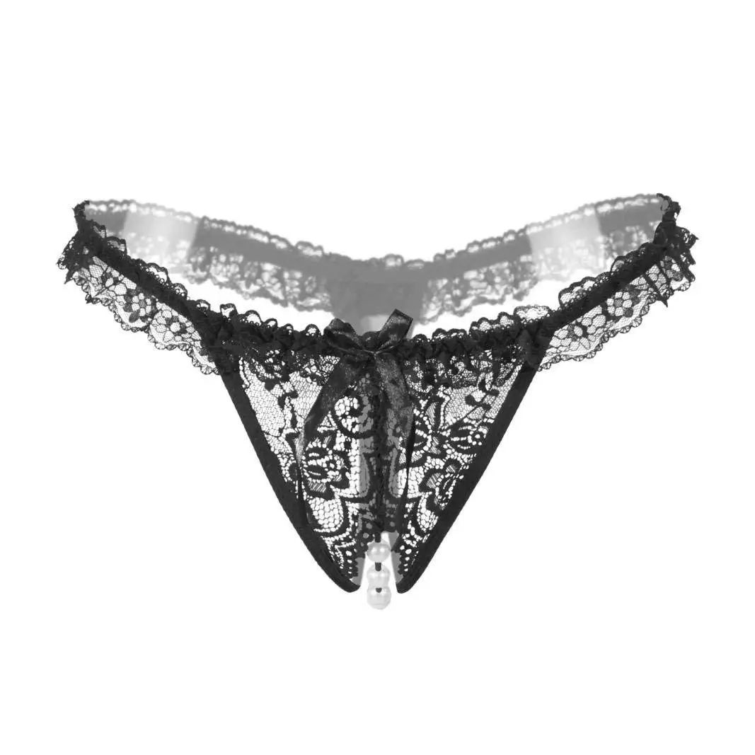 Buy Cruiize Womens Hot Sexy Lace Open Crotch Thong 3 Pack Panties In