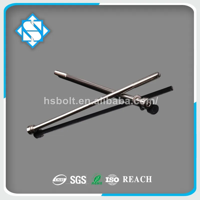   Six angle and a screw of a projectile in the long head