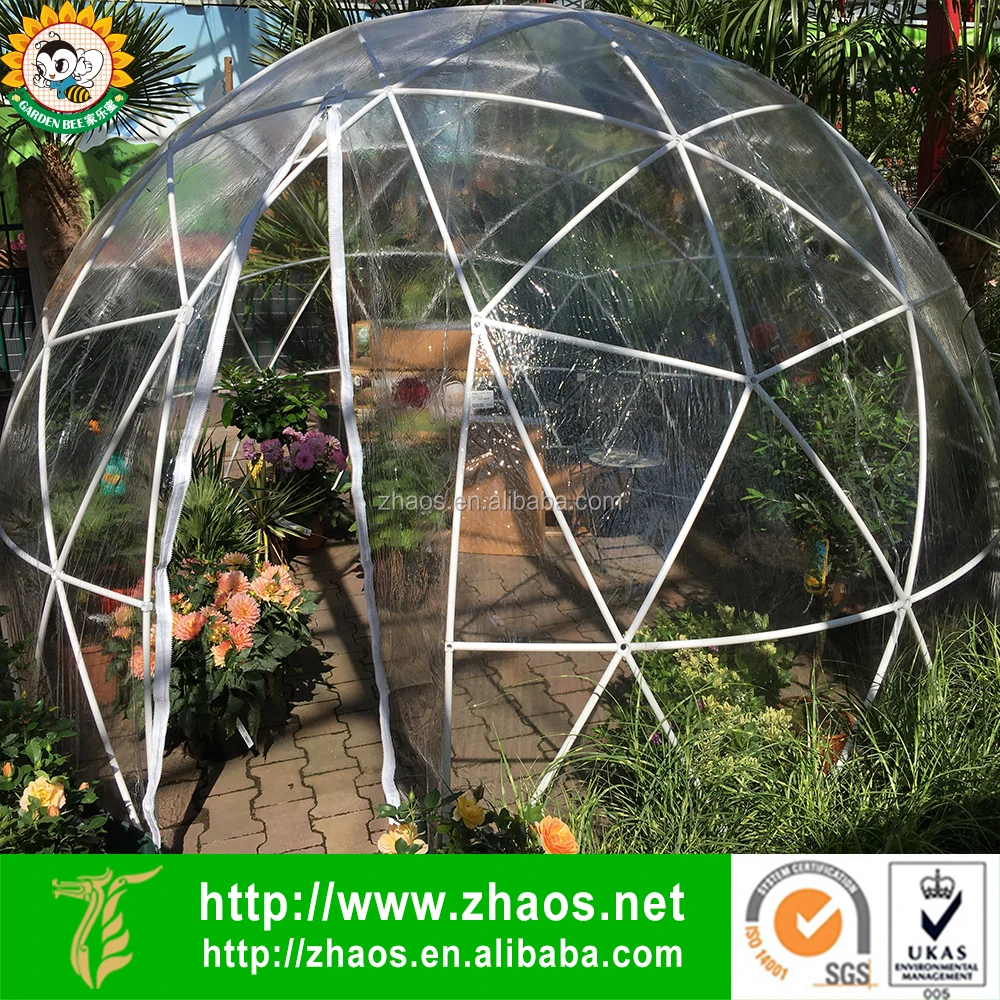 
Outdoor use high quality transparent garden dome igloo snow geodesic plastic dome house 