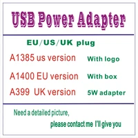 

1:1 Original Quality A1385 A1400 US EU Plug USB AC Power Adapter Wall Charger For iPhone 5 6 8 X XS With packaging free shipping