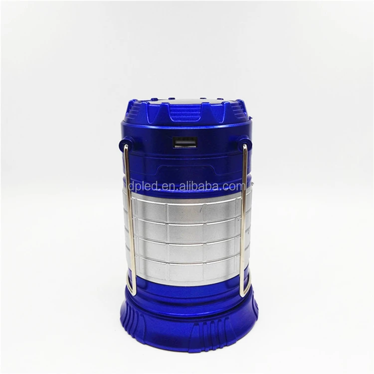 Solar powered led camping lantern folding rechargeable emergency light 8288