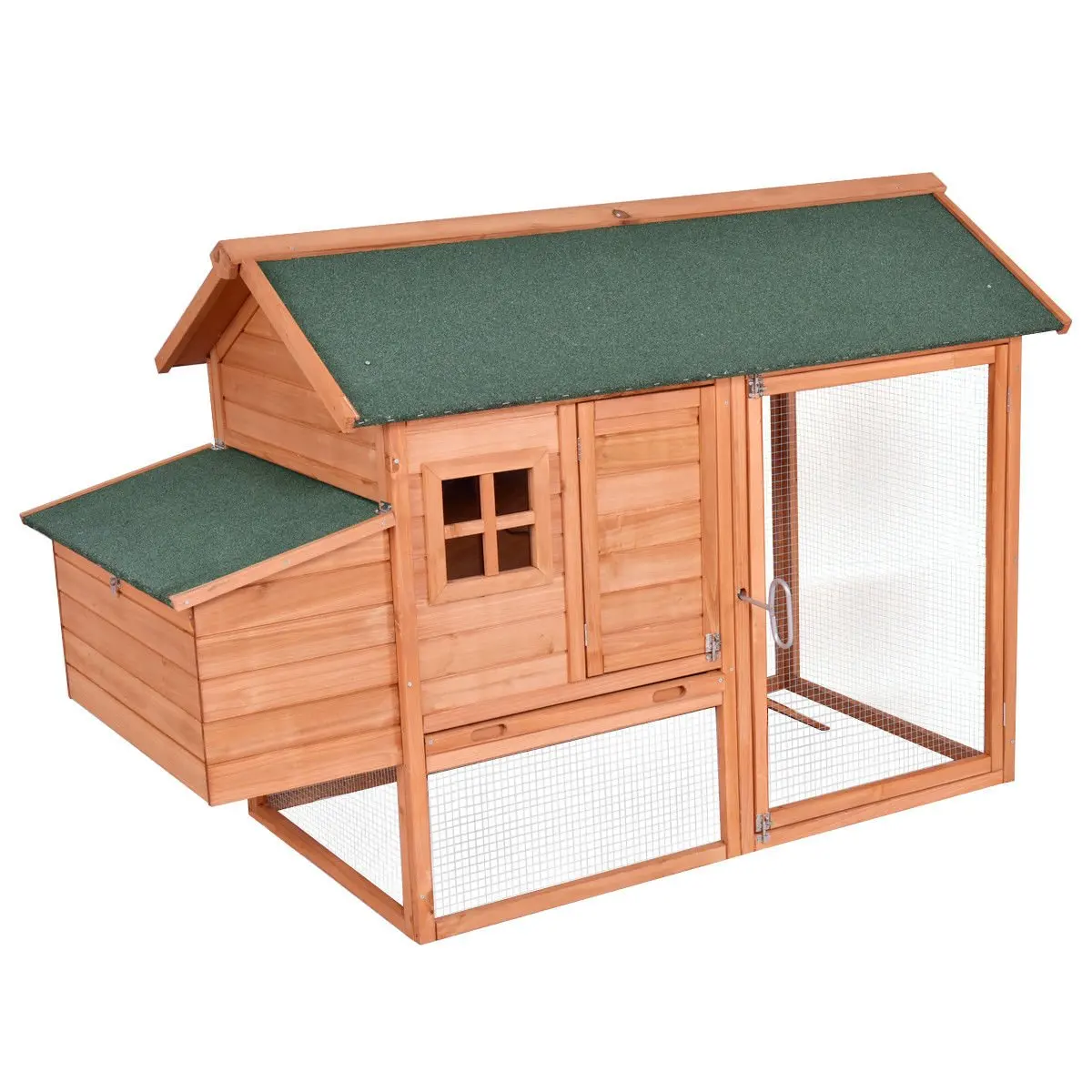 Tangkula Chicken Coop 67 Rabbit Hutch Wooden Garden Backyard Bunny Hen House Pet Supplies Large Cages