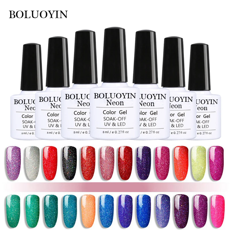 

Neon UV Gel Varnish Hybrid Nails Art Lucky Glaze UV Gel Nail Polish for Colorful Neon Color Soak Off UV Nail Art Gel Polish