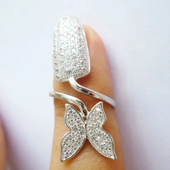 

Newest sterling silver knuckle midi nail ring 925 silver jewelry wholesale